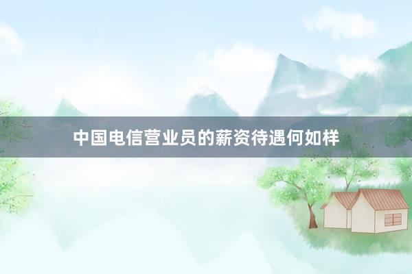 中国电信营业员的薪资待遇何如样